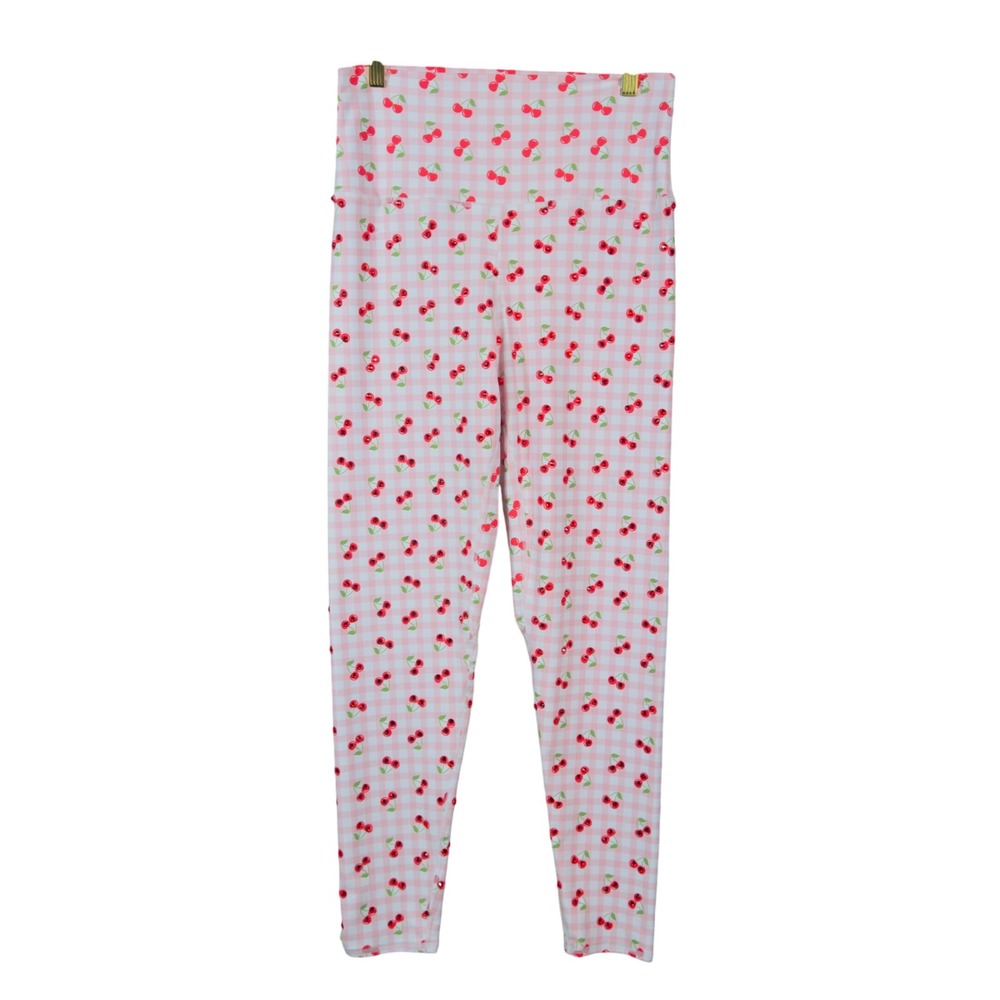 Brittany Allen NWOT Cherry Gingham High Waist Leggings XL